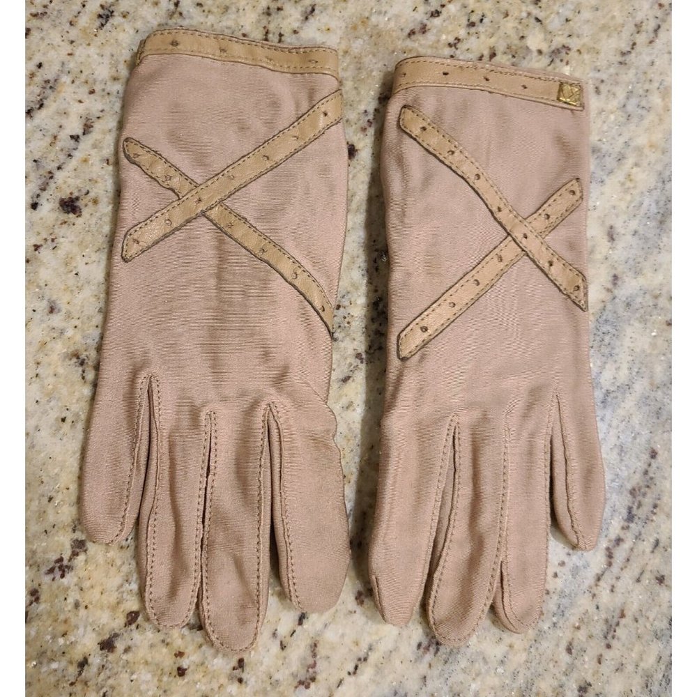 Vintage Leather Lovers Finale Tan Women's  Stretch Gloves One Size Fits All